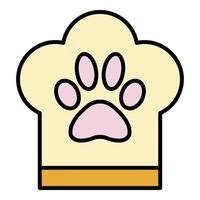 Pet hotel cooker icon color outline vector