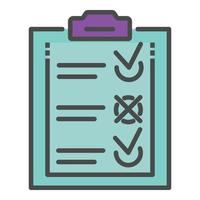 Delivery check list icon color outline vector