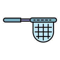 Clean pool net icon color outline vector