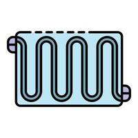 vector de contorno de color de icono de calefacción de piscina