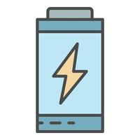 Battery energy icon color outline vector