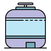 Reserve pool tank icon color outline vector