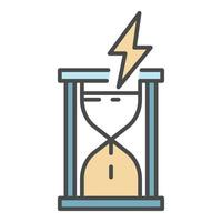 Energy of time icon color outline vector