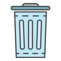 Garbage bin icon color outline vector
