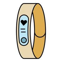 Fitness tracker icon color outline vector