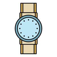 vector de contorno de color de icono de reloj inteligente