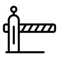 Steel road barrier icon, outline style vector