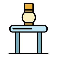 Potter jug on table icon color outline vector