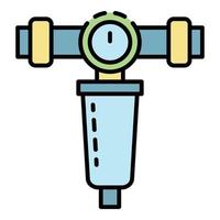 House water filter icon color outline vector