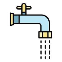 Water tap filter icon color outline vector