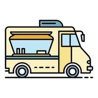 Modern food truck icon color outline vector