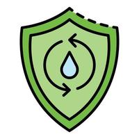 Water quality protect icon color outline vector