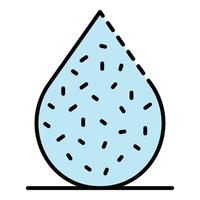 Dirty drop water icon color outline vector