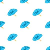 Blue bicycle helmet pattern seamless vector