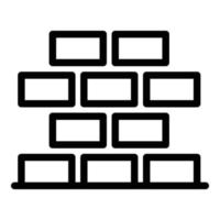 Brickwork icon, outline style vector