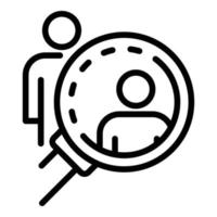 Search people sociology icon, outline style vector
