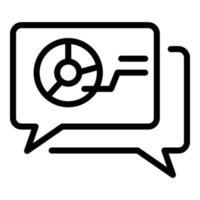 Sociology chat icon, outline style vector