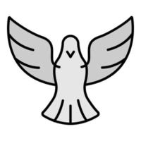 Peace dove icon color outline vector