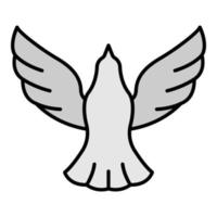 Dove icon color outline vector