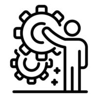 Sociology system icon, outline style vector