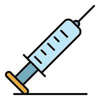 Syringe pet icon color outline vector