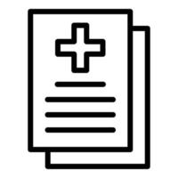 Medical form icon outline vector. Health checklist vector