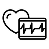 Heart diagnostic icon outline vector. Medical care vector