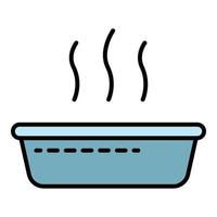 Hot water basin icon color outline vector