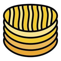 Potato chips icon color outline vector