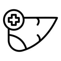 Liver treatment icon outline vector. Body disease vector