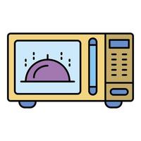 Microwave icon color outline vector