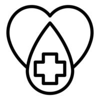 Heart treatment icon outline vector. Cardio medicine vector