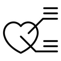 Heart health icon outline vector. Medical care vector