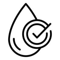 Drop blood tested icon outline vector. Lab test vector