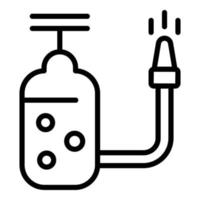 Spraying pesticide icon outline vector. Farmer spray vector