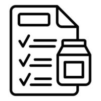 Chemical report icon outline vector. Laboratory test vector