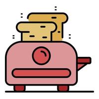 House toaster icon color outline vector