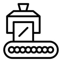 Factory machinery icon outline vector. Industry conveyor vector