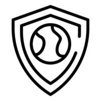 Global shield icon outline vector. Data information vector