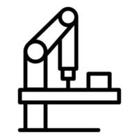 Industrial robot icon outline vector. Industry arm vector