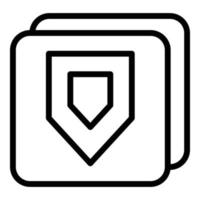 Shield safety icon outline vector. Protect guard vector