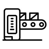 Automatic production icon outline vector. Factory conveyor vector