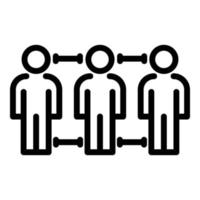 Avoid crowd icon outline vector. Social health vector