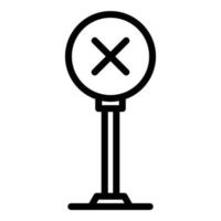 Avoid connection icon outline vector. People distance vector