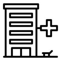 Medical building icon outline vector. Clinic hospital vector