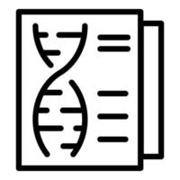 Genetic testing icon outline vector. Dna test vector