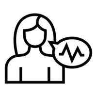 Speech recognition icon outline vector. Voice command vector