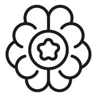 Memory brain icon outline vector. Human head vector