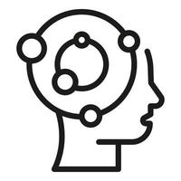 Head changes icon outline vector. Human mind vector