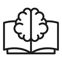 Training memory icon outline vector. Human brain vector